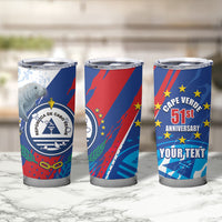 Personalized Cape Verde Independence Day Tumbler Cup 51st Anniversary Manatee Coat Of Arms