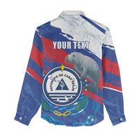 Personalized Cape Verde Independence Day Women Casual Shirt 51st Anniversary Manatee Coat Of Arms