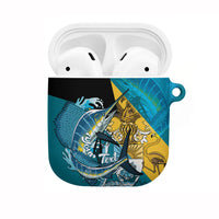 Personalized Bahamas Independence Day AirPods Case Happy 10 July Blue Marlin Coat Of Arms