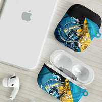 Personalized Bahamas Independence Day AirPods Case Happy 10 July Blue Marlin Coat Of Arms