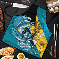 Personalized Bahamas Independence Day Apron Happy 10 July Blue Marlin Coat Of Arms