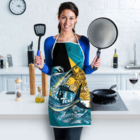 Personalized Bahamas Independence Day Apron Happy 10 July Blue Marlin Coat Of Arms