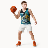 Personalized Bahamas Independence Day Basketball Jersey Happy 10 July Blue Marlin Coat Of Arms