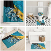 Personalized Bahamas Independence Day Bathroom Set Happy 10 July Blue Marlin Coat Of Arms