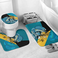 Personalized Bahamas Independence Day Bathroom Set Happy 10 July Blue Marlin Coat Of Arms