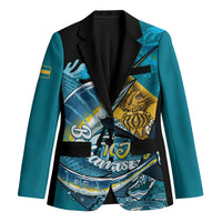Personalized Bahamas Independence Day Blazer Happy 10 July Blue Marlin Coat Of Arms