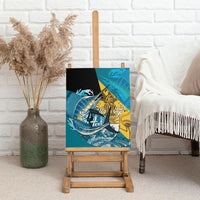 Personalized Bahamas Independence Day Canvas Wall Art Happy 10 July Blue Marlin Coat Of Arms