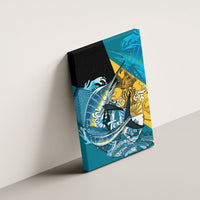 Personalized Bahamas Independence Day Canvas Wall Art Happy 10 July Blue Marlin Coat Of Arms