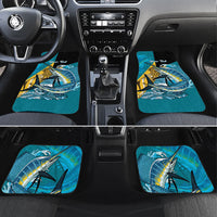 Personalized Bahamas Independence Day Car Mats Happy 10 July Blue Marlin Coat Of Arms