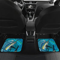 Personalized Bahamas Independence Day Car Mats Happy 10 July Blue Marlin Coat Of Arms