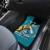 Personalized Bahamas Independence Day Car Mats Happy 10 July Blue Marlin Coat Of Arms