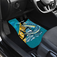 Personalized Bahamas Independence Day Car Mats Happy 10 July Blue Marlin Coat Of Arms