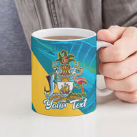 Personalized Bahamas Independence Day Ceramic Mug Happy 10 July Blue Marlin Coat Of Arms