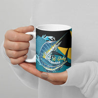 Personalized Bahamas Independence Day Ceramic Mug Happy 10 July Blue Marlin Coat Of Arms
