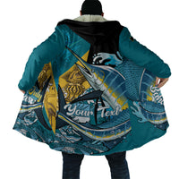 Personalized Bahamas Independence Day Cloak Happy 10 July Blue Marlin Coat Of Arms