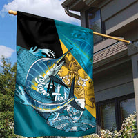 Personalized Bahamas Independence Day Garden Flag Happy 10 July Blue Marlin Coat Of Arms