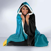 Personalized Bahamas Independence Day Hooded Blanket Happy 10 July Blue Marlin Coat Of Arms