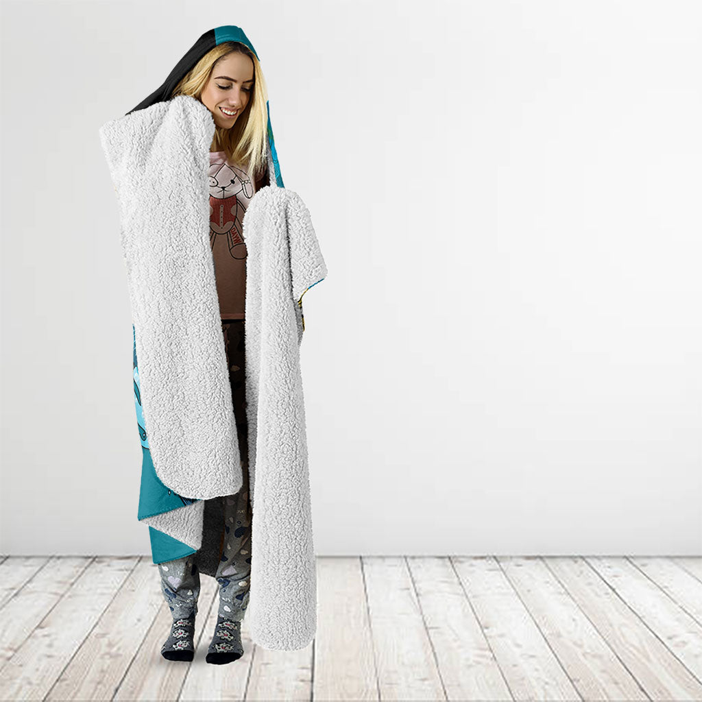 Personalized Bahamas Independence Day Hooded Blanket Happy 10 July Blue Marlin Coat Of Arms