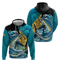 Personalized Bahamas Independence Day Hoodie Happy 10 July Blue Marlin Coat Of Arms