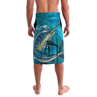 Personalized Bahamas Independence Day Lavalava Happy 10 July Blue Marlin Coat Of Arms