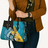 Personalized Bahamas Independence Day Leather Bag Happy 10 July Blue Marlin Coat Of Arms