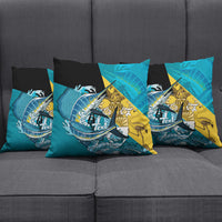 Personalized Bahamas Independence Day Pillow Cover Happy 10 July Blue Marlin Coat Of Arms