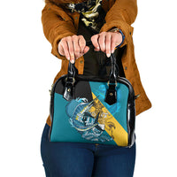 Personalized Bahamas Independence Day Shoulder Handbag Happy 10 July Blue Marlin Coat Of Arms
