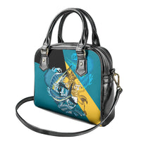 Personalized Bahamas Independence Day Shoulder Handbag Happy 10 July Blue Marlin Coat Of Arms