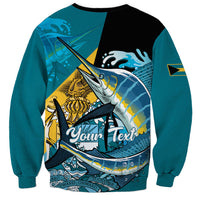 Personalized Bahamas Independence Day Sweatshirt Happy 10 July Blue Marlin Coat Of Arms