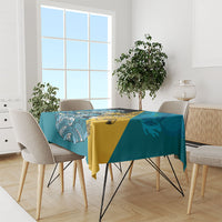 Personalized Bahamas Independence Day Tablecloth Happy 10 July Blue Marlin Coat Of Arms
