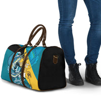 Personalized Bahamas Independence Day Travel Bag Happy 10 July Blue Marlin Coat Of Arms