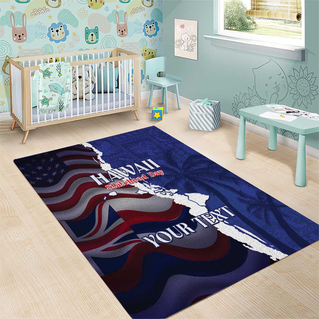 Personalized Hawaii Statehood Day Area Rug 66th Anniversary - Wonder Print Shop