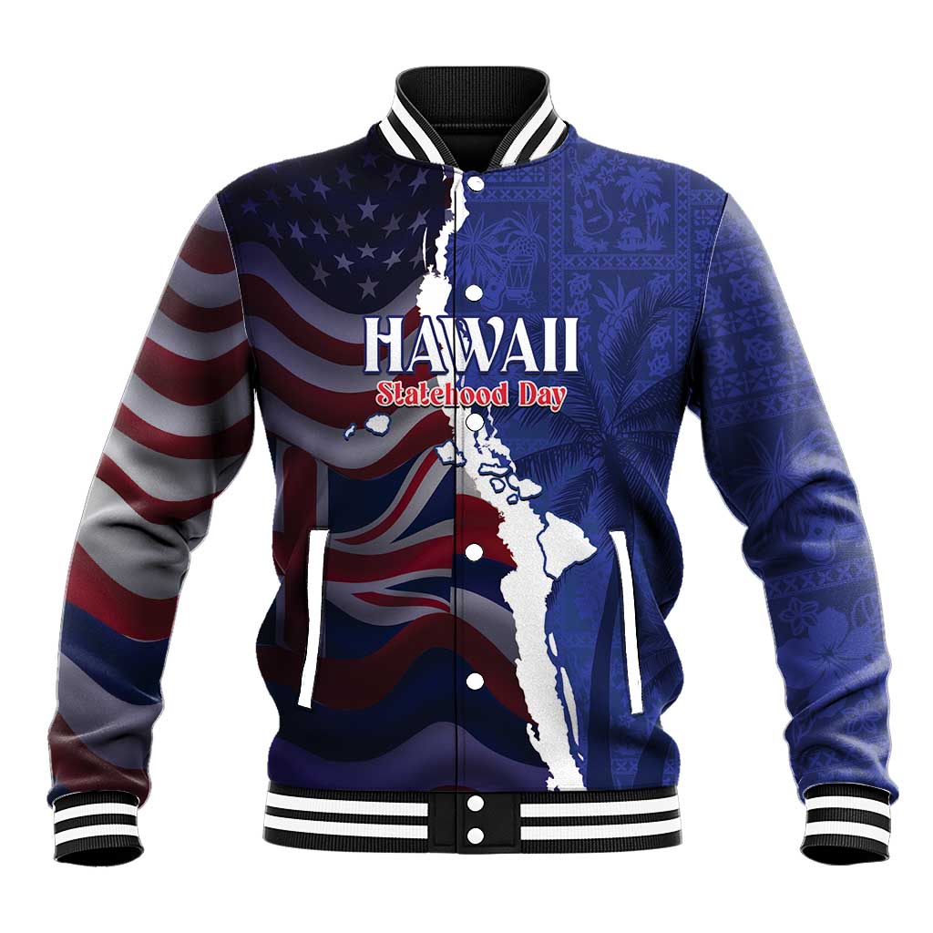 Personalized Hawaii Statehood Day Baseball Jacket 66th Anniversary - Wonder Print Shop