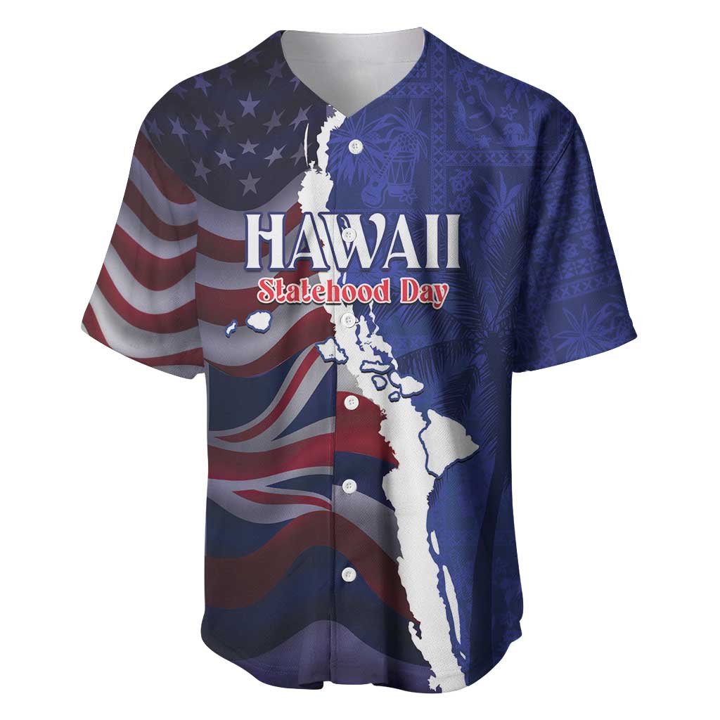 Personalized Hawaii Statehood Day Baseball Jersey 66th Anniversary - Wonder Print Shop