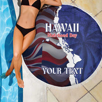 Personalized Hawaii Statehood Day Beach Blanket 66th Anniversary - Wonder Print Shop