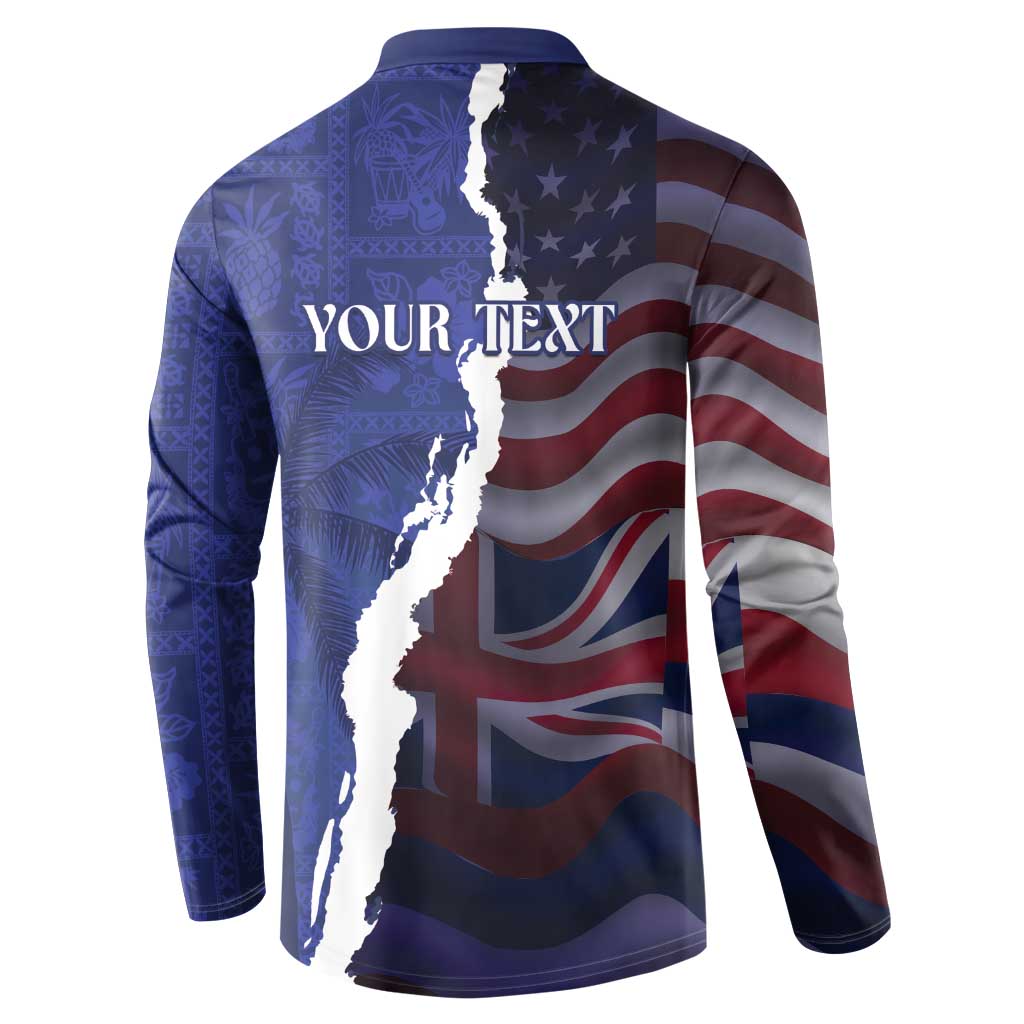 Personalized Hawaii Statehood Day Button Sweatshirt 66th Anniversary - Wonder Print Shop