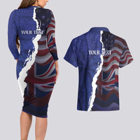 Personalized Hawaii Statehood Day Couples Matching Long Sleeve Bodycon Dress and Hawaiian Shirt 66th Anniversary - Wonder Print Shop