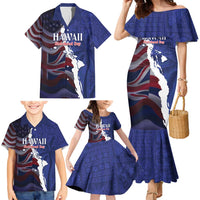 Personalized Hawaii Statehood Day Family Matching Mermaid Dress and Hawaiian Shirt 66th Anniversary - Wonder Print Shop