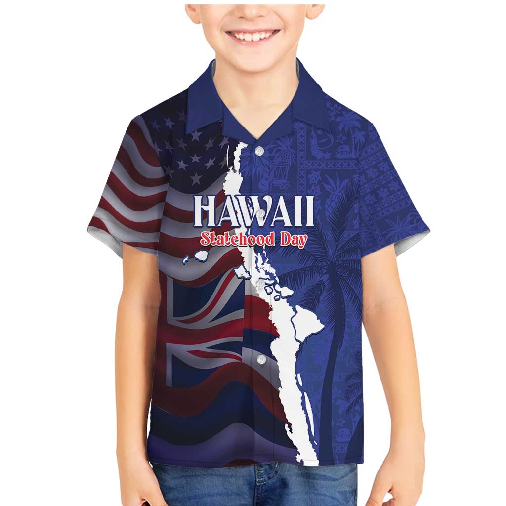 Personalized Hawaii Statehood Day Family Matching Mermaid Dress and Hawaiian Shirt 66th Anniversary - Wonder Print Shop