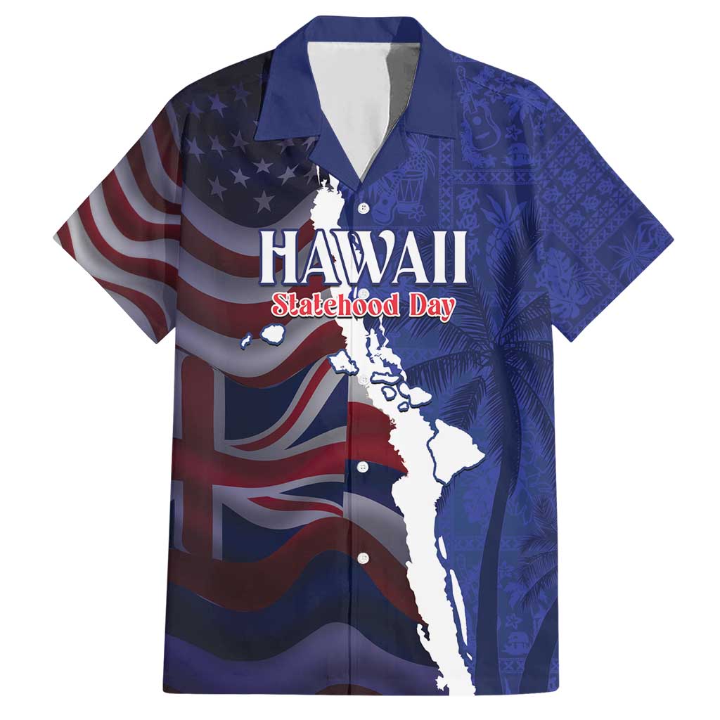 Personalized Hawaii Statehood Day Family Matching Short Sleeve Bodycon Dress and Hawaiian Shirt 66th Anniversary - Wonder Print Shop