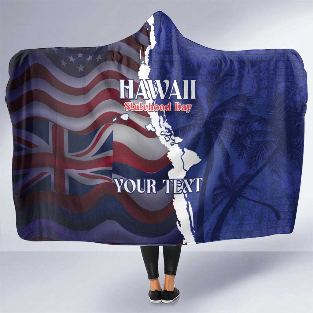 Personalized Hawaii Statehood Day Hooded Blanket 66th Anniversary - Wonder Print Shop