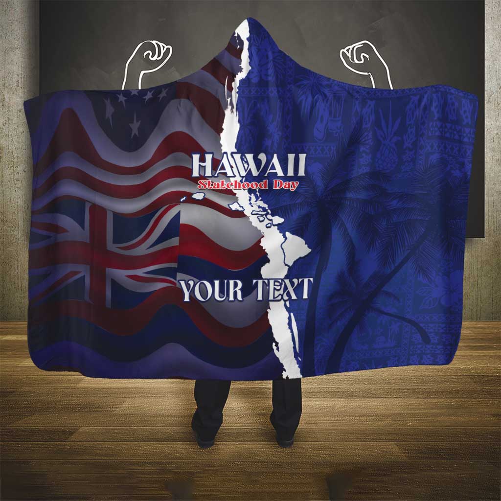Personalized Hawaii Statehood Day Hooded Blanket 66th Anniversary - Wonder Print Shop