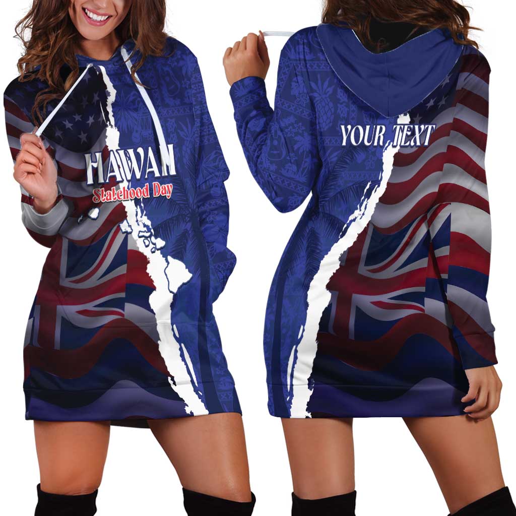 Personalized Hawaii Statehood Day Hoodie Dress 66th Anniversary - Wonder Print Shop