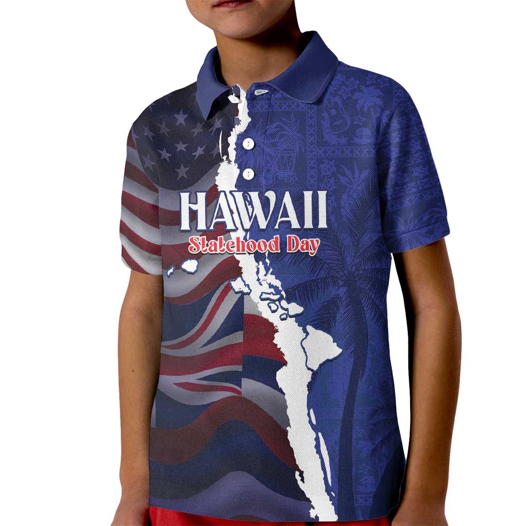 Personalized Hawaii Statehood Day Kid Polo Shirt 66th Anniversary - Wonder Print Shop