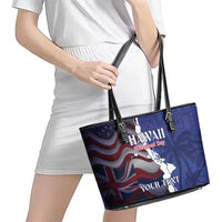Personalized Hawaii Statehood Day Leather Tote Bag 66th Anniversary - Wonder Print Shop