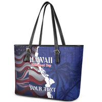 Personalized Hawaii Statehood Day Leather Tote Bag 66th Anniversary - Wonder Print Shop