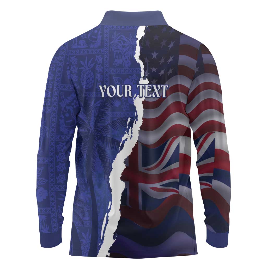 Personalized Hawaii Statehood Day Long Sleeve Polo Shirt 66th Anniversary - Wonder Print Shop