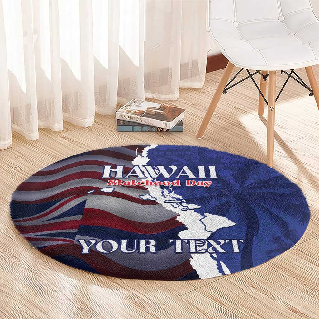 Personalized Hawaii Statehood Day Round Carpet 66th Anniversary - Wonder Print Shop