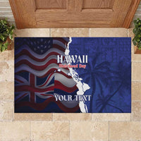 Personalized Hawaii Statehood Day Rubber Doormat 66th Anniversary - Wonder Print Shop