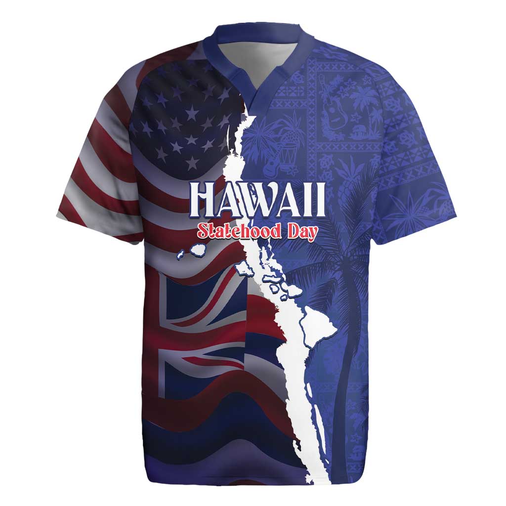 Personalized Hawaii Statehood Day Rugby Jersey 66th Anniversary - Wonder Print Shop